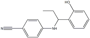 4-{[1-(2-hydroxyphenyl)propyl]amino}benzonitrile Struktur