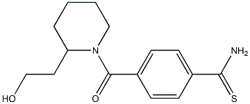 4-{[2-(2-hydroxyethyl)piperidin-1-yl]carbonyl}benzenecarbothioamide Struktur