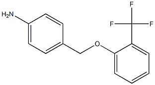 4-{[2-(trifluoromethyl)phenoxy]methyl}aniline Struktur