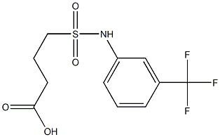 4-{[3-(trifluoromethyl)phenyl]sulfamoyl}butanoic acid Struktur