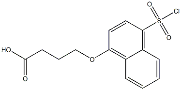 4-{[4-(chlorosulfonyl)naphthalen-1-yl]oxy}butanoic acid Struktur