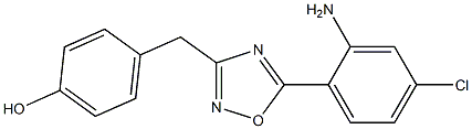 4-{[5-(2-amino-4-chlorophenyl)-1,2,4-oxadiazol-3-yl]methyl}phenol Struktur