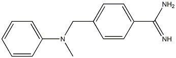 4-{[methyl(phenyl)amino]methyl}benzenecarboximidamide Struktur