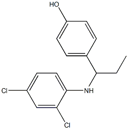 4-{1-[(2,4-dichlorophenyl)amino]propyl}phenol Struktur