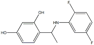 4-{1-[(2,5-difluorophenyl)amino]ethyl}benzene-1,3-diol Struktur