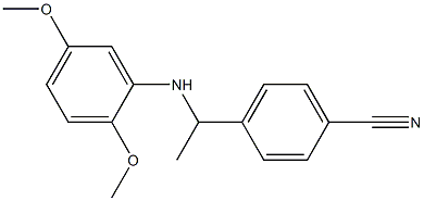 4-{1-[(2,5-dimethoxyphenyl)amino]ethyl}benzonitrile Struktur