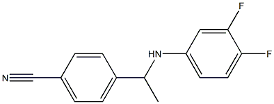 4-{1-[(3,4-difluorophenyl)amino]ethyl}benzonitrile Struktur