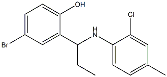 4-bromo-2-{1-[(2-chloro-4-methylphenyl)amino]propyl}phenol Struktur