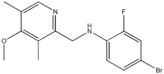 4-bromo-2-fluoro-N-[(4-methoxy-3,5-dimethylpyridin-2-yl)methyl]aniline Struktur