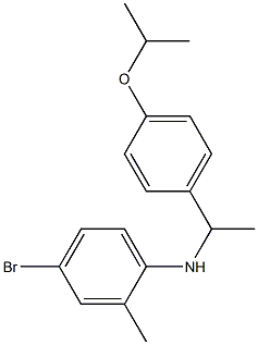 4-bromo-2-methyl-N-{1-[4-(propan-2-yloxy)phenyl]ethyl}aniline Struktur