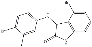 4-bromo-3-[(4-bromo-3-methylphenyl)amino]-2,3-dihydro-1H-indol-2-one Struktur