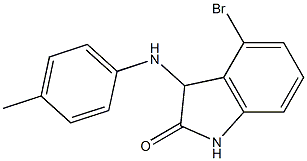 4-bromo-3-[(4-methylphenyl)amino]-2,3-dihydro-1H-indol-2-one Struktur