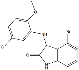 4-bromo-3-[(5-chloro-2-methoxyphenyl)amino]-2,3-dihydro-1H-indol-2-one Struktur