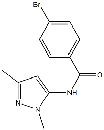 4-bromo-N-(1,3-dimethyl-1H-pyrazol-5-yl)benzamide Struktur