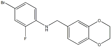 4-bromo-N-(2,3-dihydro-1,4-benzodioxin-6-ylmethyl)-2-fluoroaniline Struktur