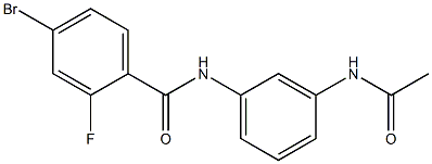 4-bromo-N-(3-acetamidophenyl)-2-fluorobenzamide Struktur