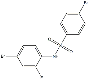 4-bromo-N-(4-bromo-2-fluorophenyl)benzene-1-sulfonamide Struktur