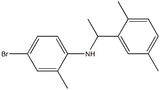 4-bromo-N-[1-(2,5-dimethylphenyl)ethyl]-2-methylaniline Struktur