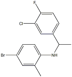 4-bromo-N-[1-(3-chloro-4-fluorophenyl)ethyl]-2-methylaniline Struktur