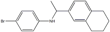 4-bromo-N-[1-(5,6,7,8-tetrahydronaphthalen-2-yl)ethyl]aniline Struktur