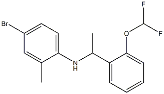 4-bromo-N-{1-[2-(difluoromethoxy)phenyl]ethyl}-2-methylaniline Struktur