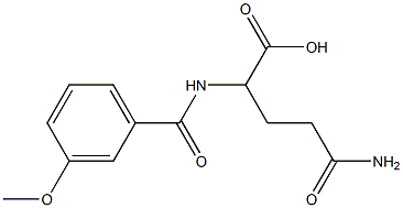 4-carbamoyl-2-[(3-methoxyphenyl)formamido]butanoic acid Struktur