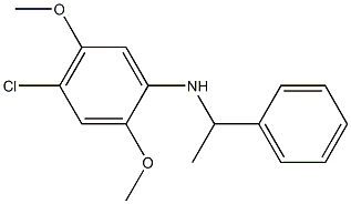 4-chloro-2,5-dimethoxy-N-(1-phenylethyl)aniline Struktur