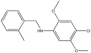 4-chloro-2,5-dimethoxy-N-[(2-methylphenyl)methyl]aniline Struktur