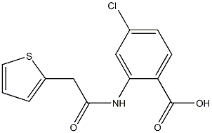 4-chloro-2-[(thien-2-ylacetyl)amino]benzoic acid Struktur