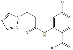 4-chloro-2-[3-(1H-1,2,4-triazol-1-yl)propanamido]benzoic acid Struktur