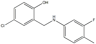 4-chloro-2-{[(3-fluoro-4-methylphenyl)amino]methyl}phenol Struktur