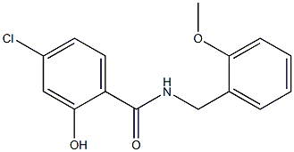 4-chloro-2-hydroxy-N-[(2-methoxyphenyl)methyl]benzamide Struktur