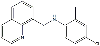 4-chloro-2-methyl-N-(quinolin-8-ylmethyl)aniline Struktur