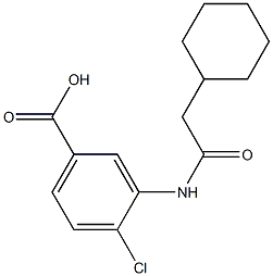 4-chloro-3-(2-cyclohexylacetamido)benzoic acid Struktur