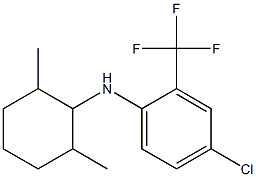 4-chloro-N-(2,6-dimethylcyclohexyl)-2-(trifluoromethyl)aniline Struktur