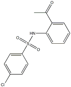 4-chloro-N-(2-acetylphenyl)benzene-1-sulfonamide Struktur