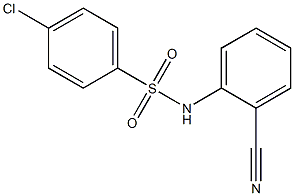 4-chloro-N-(2-cyanophenyl)benzenesulfonamide Struktur