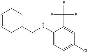 4-chloro-N-(cyclohex-3-en-1-ylmethyl)-2-(trifluoromethyl)aniline Struktur