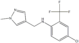 4-chloro-N-[(1-methyl-1H-pyrazol-4-yl)methyl]-2-(trifluoromethyl)aniline Struktur