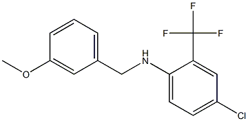 4-chloro-N-[(3-methoxyphenyl)methyl]-2-(trifluoromethyl)aniline Struktur