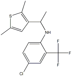 4-chloro-N-[1-(2,5-dimethylthiophen-3-yl)ethyl]-2-(trifluoromethyl)aniline Struktur