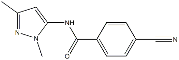 4-cyano-N-(1,3-dimethyl-1H-pyrazol-5-yl)benzamide Struktur