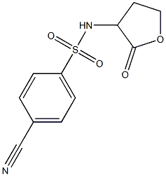 4-cyano-N-(2-oxooxolan-3-yl)benzene-1-sulfonamide Struktur