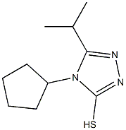 4-cyclopentyl-5-(propan-2-yl)-4H-1,2,4-triazole-3-thiol Struktur