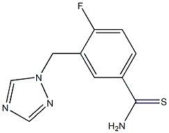 4-fluoro-3-(1H-1,2,4-triazol-1-ylmethyl)benzenecarbothioamide Struktur