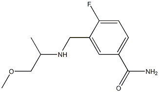 4-fluoro-3-{[(1-methoxypropan-2-yl)amino]methyl}benzamide Struktur