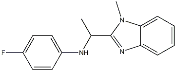 4-fluoro-N-[1-(1-methyl-1H-1,3-benzodiazol-2-yl)ethyl]aniline Struktur