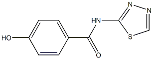 4-hydroxy-N-(1,3,4-thiadiazol-2-yl)benzamide Struktur