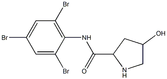 4-hydroxy-N-(2,4,6-tribromophenyl)pyrrolidine-2-carboxamide Struktur