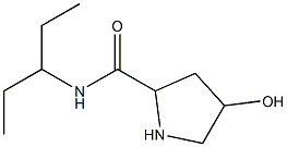 4-hydroxy-N-(pentan-3-yl)pyrrolidine-2-carboxamide Struktur